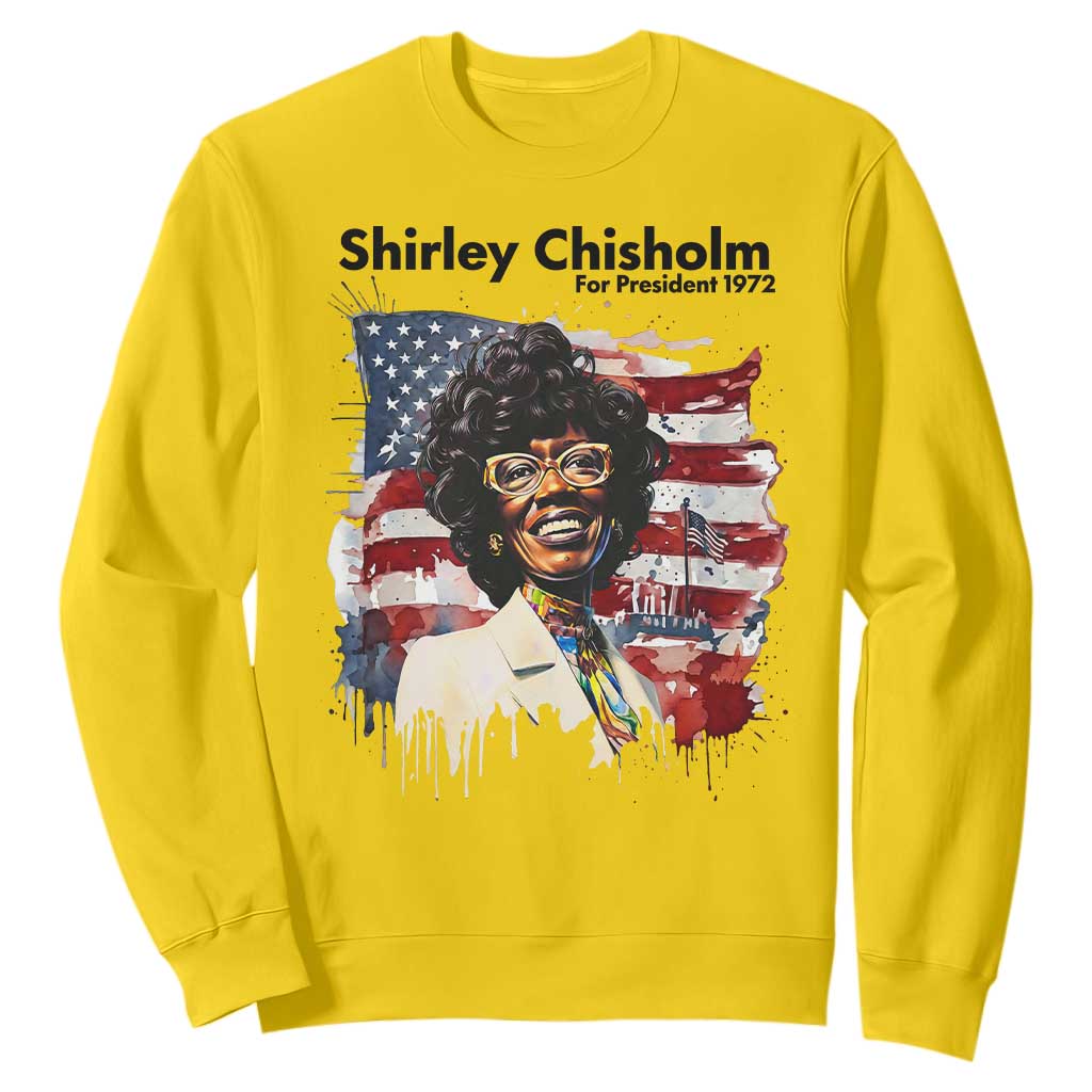 Shirley Chisholm For President 1972 With American Flag Sweatshirt TS12 Daisy Print Your Wear