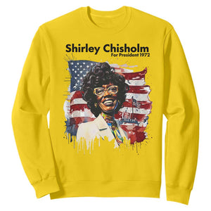 Shirley Chisholm For President 1972 With American Flag Sweatshirt TS12 Daisy Print Your Wear
