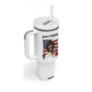 Shirley Chisholm For President 1972 With American Flag Tumbler With Handle TS12 Print Your Wear