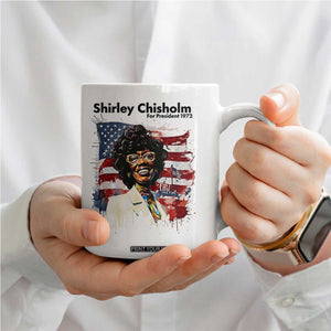 Shirley Chisholm For President 1972 With American Flag Coffee Mug TS12 Print Your Wear