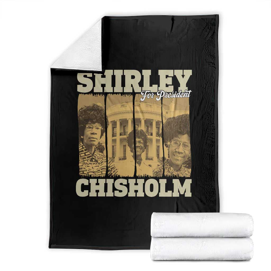 Shirley Chisholm For President Throw Blanket Historic Women Leader TS12 Black Print Your Wear