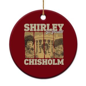 Shirley Chisholm For President Ceramic Ornament Historic Women Leader TS12 1pc Red Print Your Wear