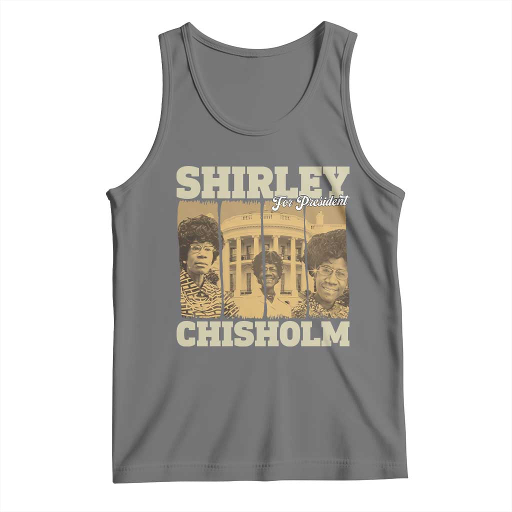 Shirley Chisholm For President Tank Top Historic Women Leader TS12 Black Heather Print Your Wear