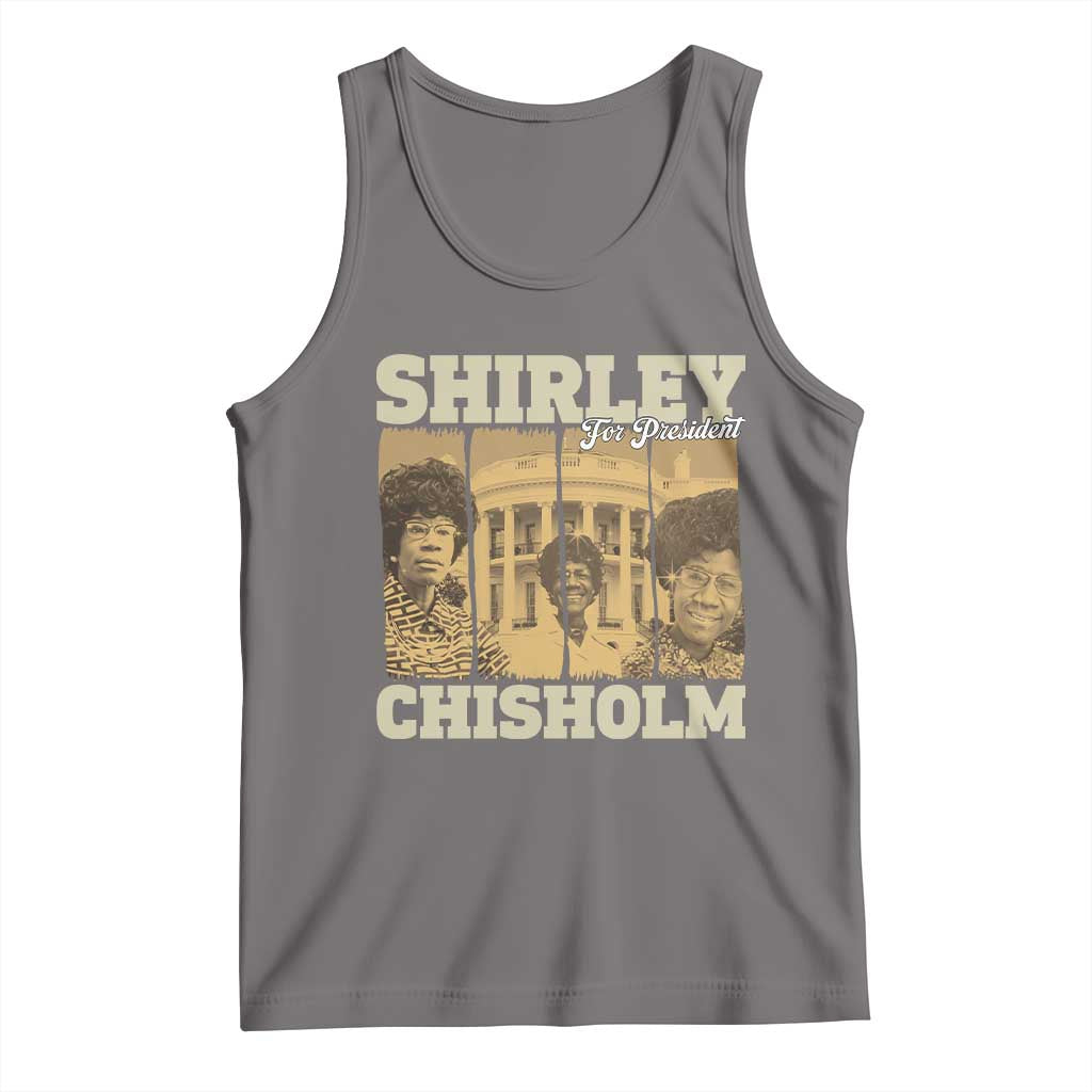 Shirley Chisholm For President Tank Top Historic Women Leader TS12 Deep Heather Print Your Wear