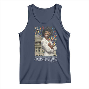 Shirley Chisholm Civil Rights Leader Quote Tank Top Reject Stereotype TS12 Navy Print Your Wear