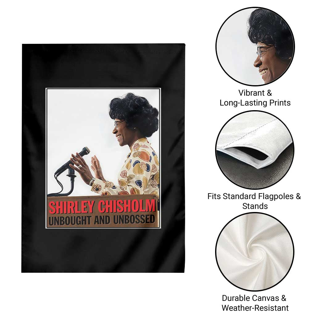 Shirley Chisholm Feminist Empowerment Garden Flag Unbought And Unbossed TS12 Print Your Wear