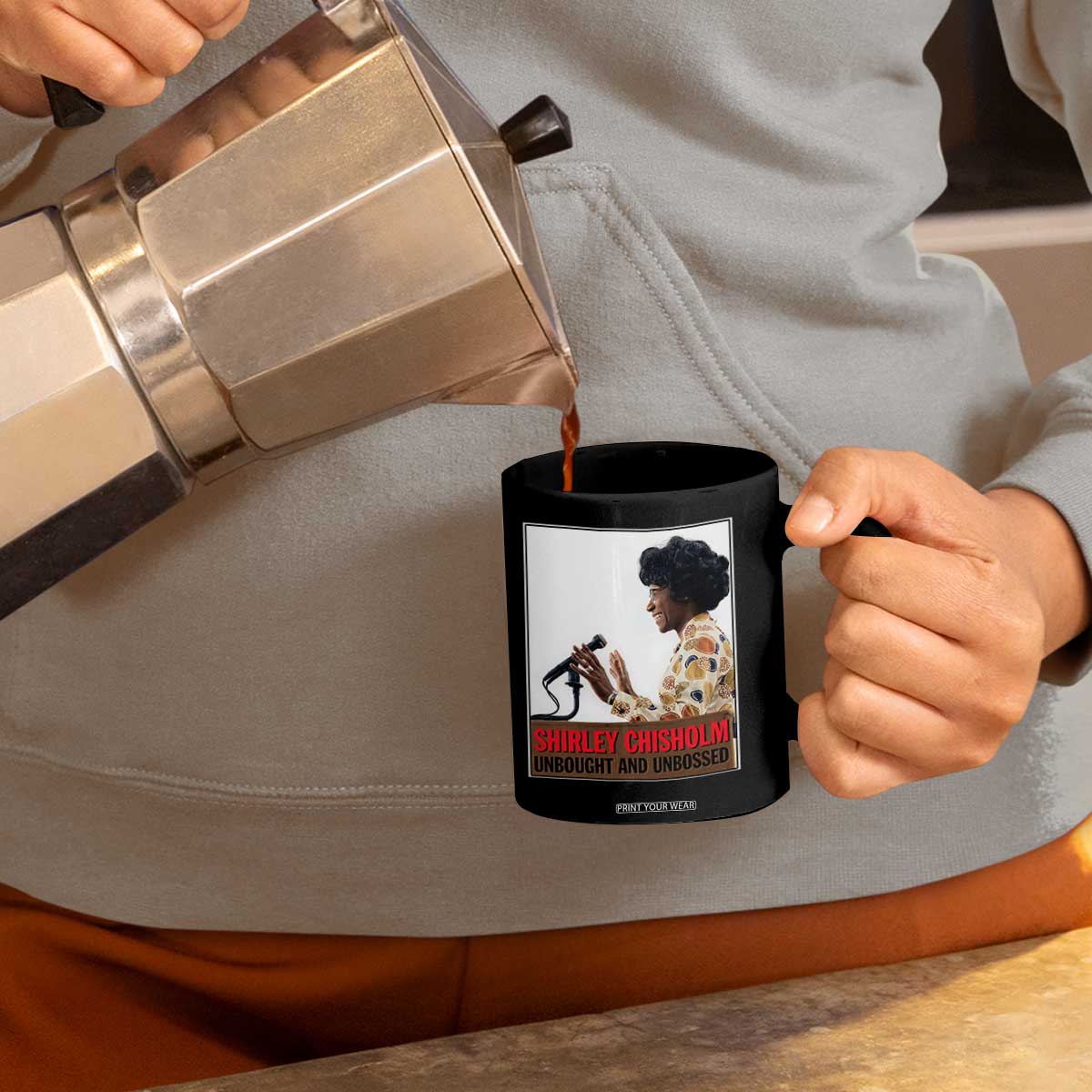 Shirley Chisholm Feminist Empowerment Coffee Mug Unbought And Unbossed TS12 Print Your Wear