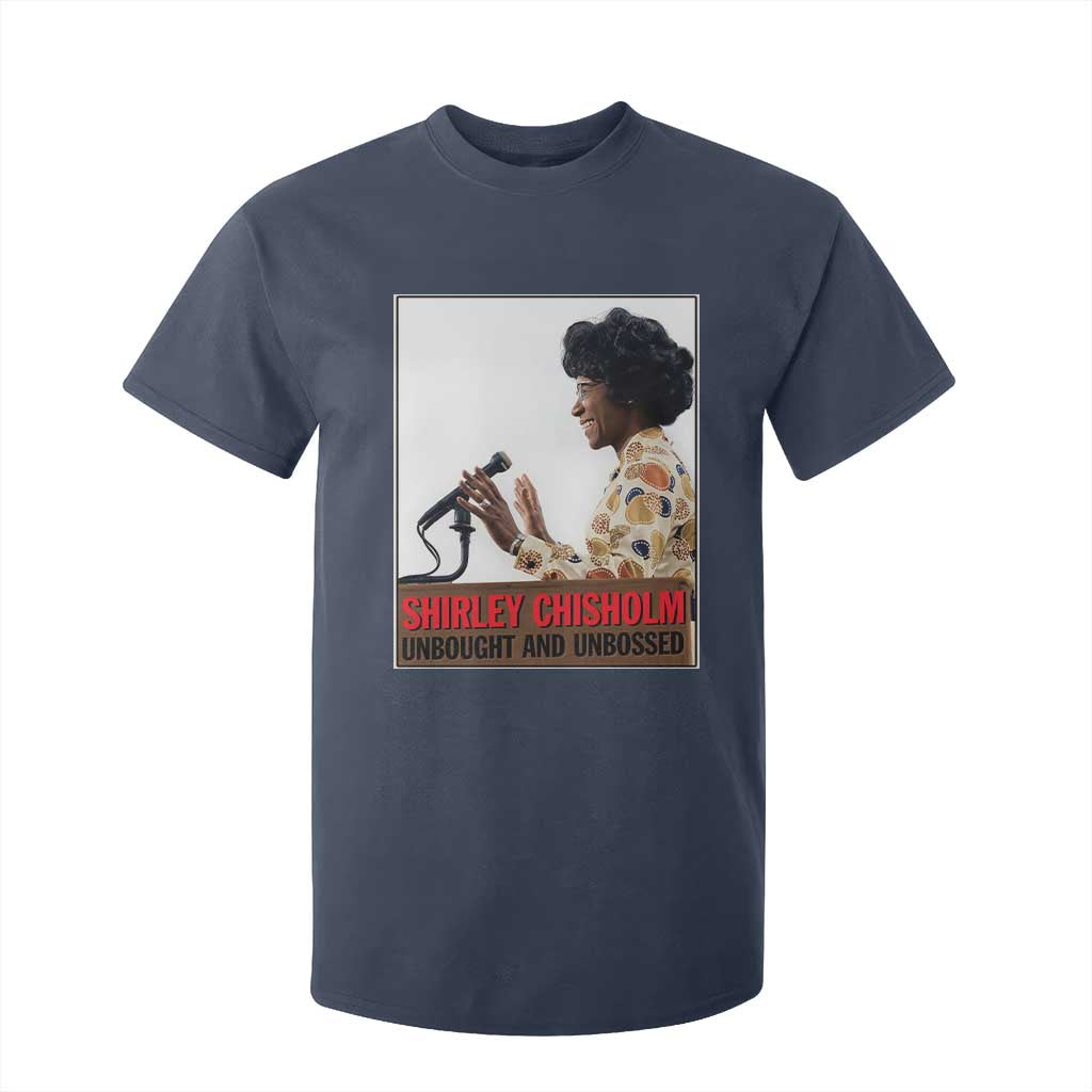 Shirley Chisholm Feminist Empowerment T Shirt For Kid Unbought And Unbossed TS12 Navy Print Your Wear