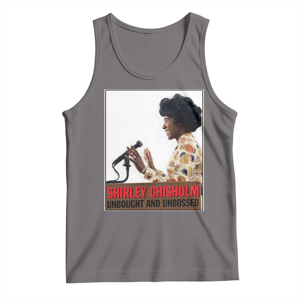 Shirley Chisholm Feminist Empowerment Tank Top Unbought And Unbossed TS12 Deep Heather Print Your Wear