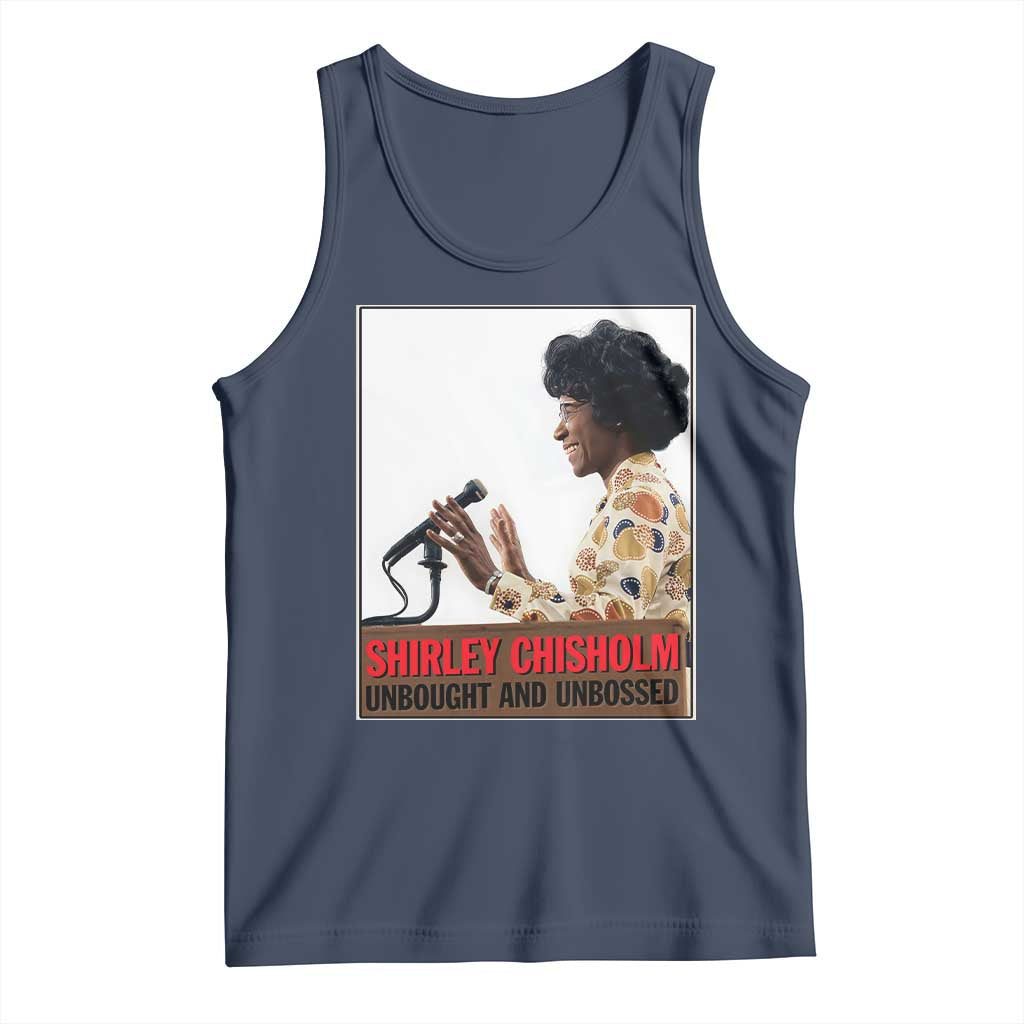 Shirley Chisholm Feminist Empowerment Tank Top Unbought And Unbossed TS12 Navy Print Your Wear