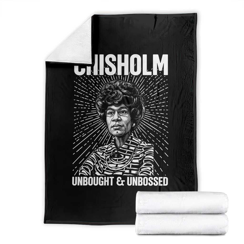 Shirley Chisholm Unbought And Unbossed Feminist Throw Blanket TS12 Black Print Your Wear