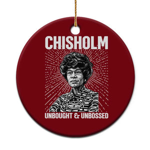 Shirley Chisholm Unbought And Unbossed Feminist Ceramic Ornament TS12 1pc Red Print Your Wear