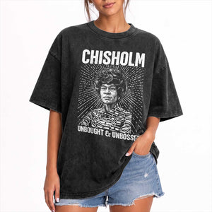 Shirley Chisholm Unbought And Unbossed Feminist Washed Cotton T-Shirt