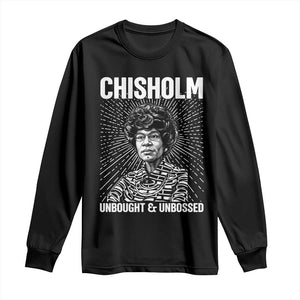 Shirley Chisholm Unbought And Unbossed Feminist Long Sleeve Shirt TS12 Black Print Your Wear