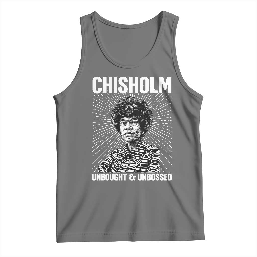 Shirley Chisholm Unbought And Unbossed Feminist Tank Top TS12 Black Heather Print Your Wear