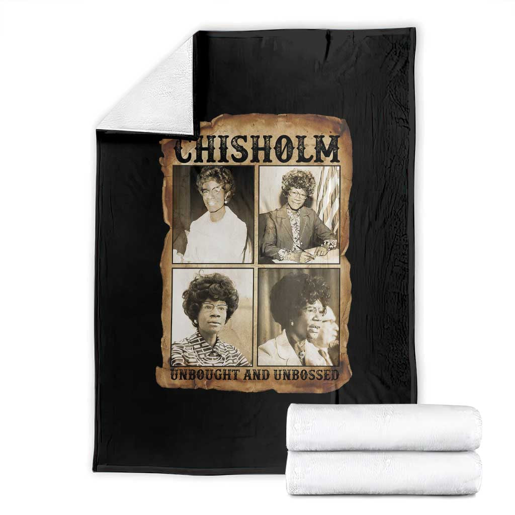 Vintage Shirley Chisholm Unbought And Unbossed Throw Blanket Womens History Month TS12 Black Print Your Wear