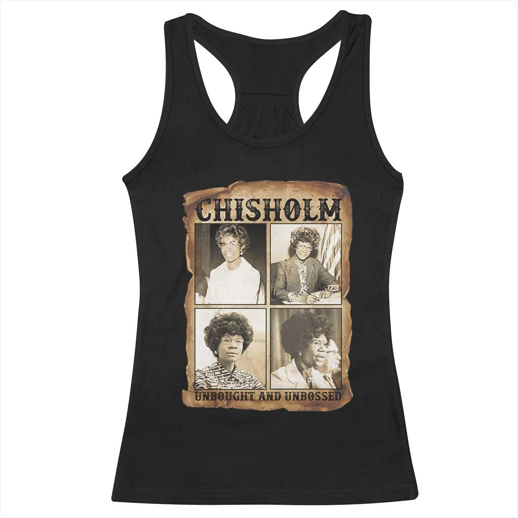 Vintage Shirley Chisholm Unbought And Unbossed Racerback Tank Top Womens History Month TS12 Black Print Your Wear