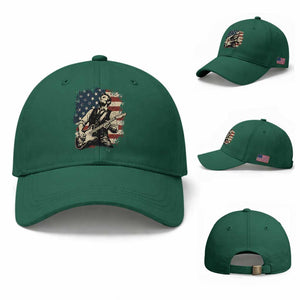 Vintage Abraham Lincoln Playing Electric Guitar Baseball Cap Patriotic Rocker Gift TS12 Baseball Cap Universal Fit Irish Green Print Your Wear