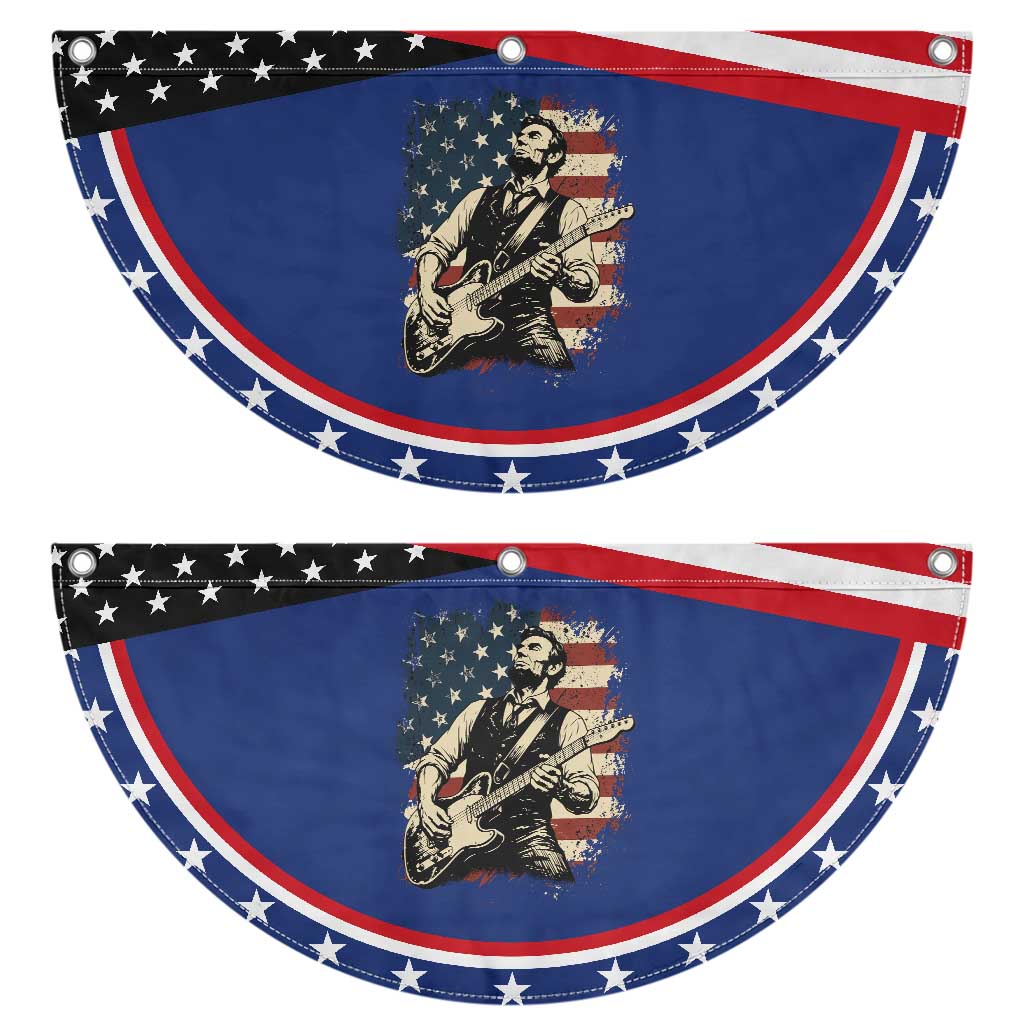 Vintage Abraham Lincoln Playing Electric Guitar Patriotic Fan Flag Rocker Gift TS12 2pcs pack Classic Navy Print Your Wear