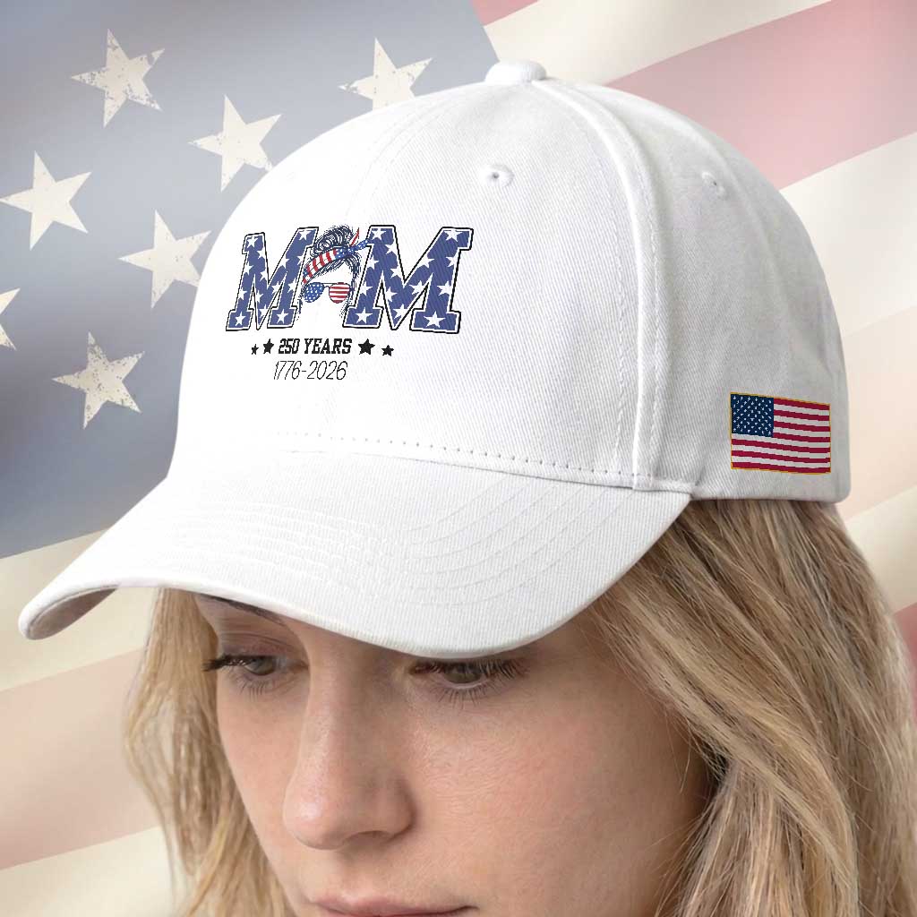 Patriotic Mothers Day Gift Baseball Cap USA 250 Years Celebration TS12 Print Your Wear