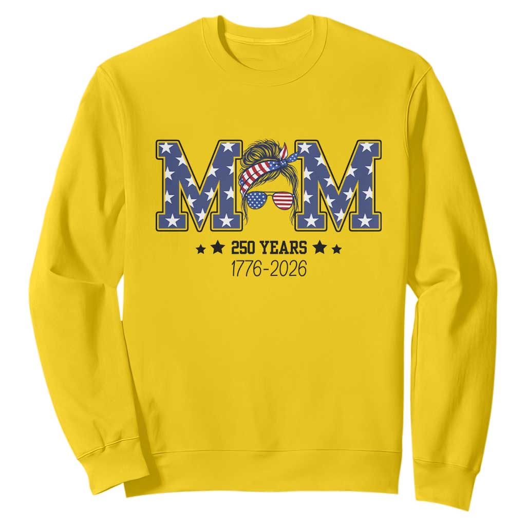 Patriotic Mothers Day Gift Sweatshirt USA 250 Years Celebration TS12 Daisy Print Your Wear