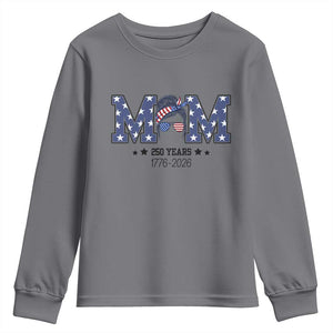 Patriotic Mothers Day Gift Youth Sweatshirt USA 250 Years Celebration TS12 Charcoal Print Your Wear