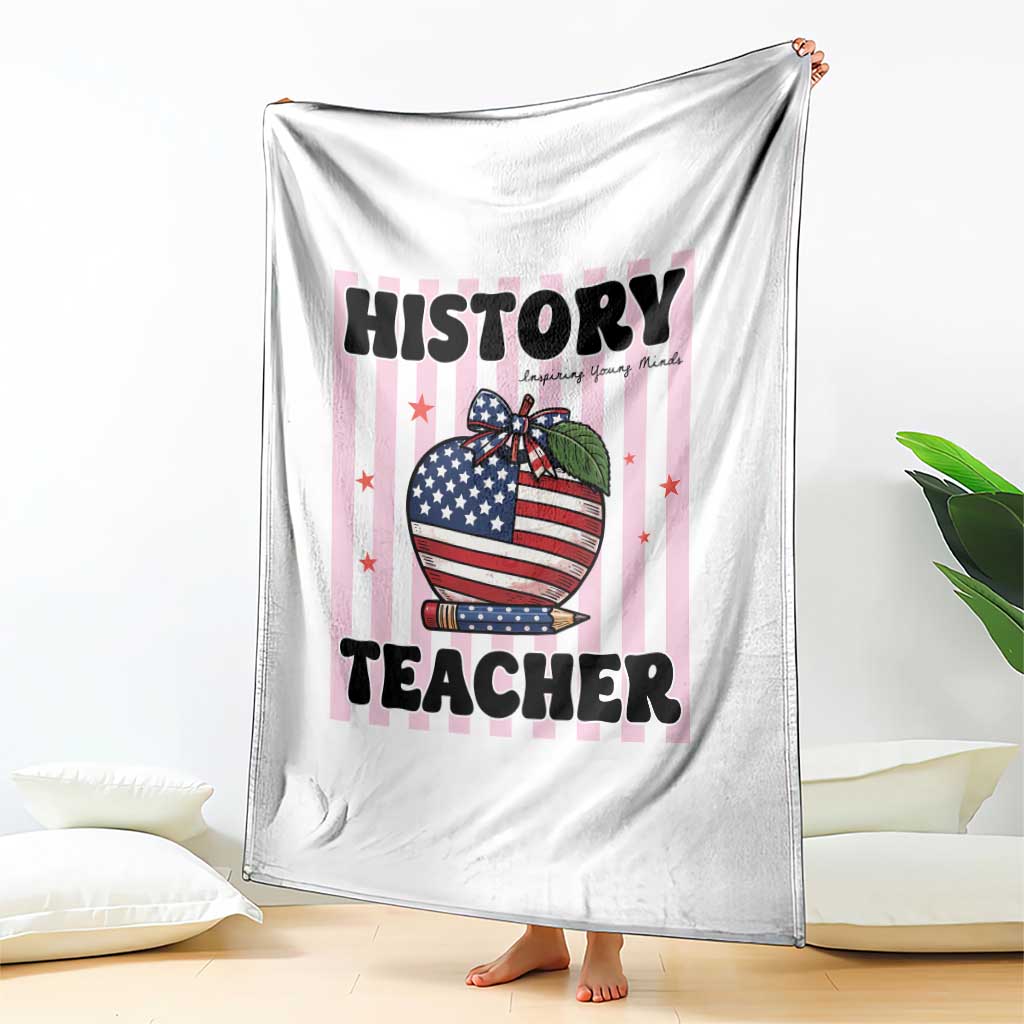 Inspiring Young Minds Teacher Throw Blanket 250th Anniversary Educator Gift TS12 Print Your Wear