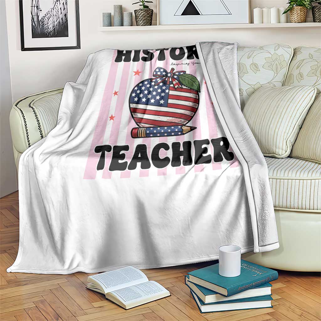 Inspiring Young Minds Teacher Throw Blanket 250th Anniversary Educator Gift TS12 Print Your Wear