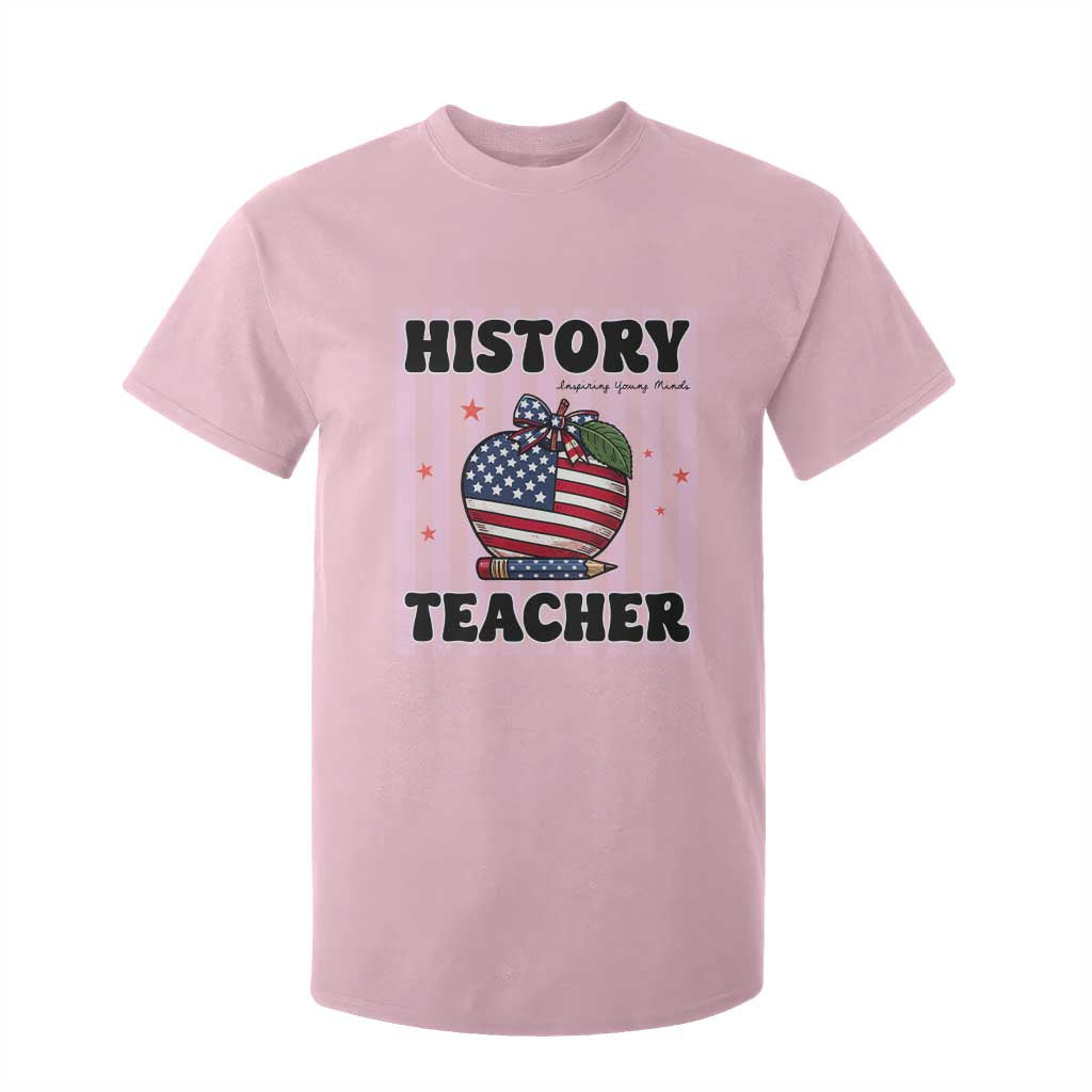 Inspiring Young Minds Teacher T Shirt For Kid 250th Anniversary Educator Gift TS12 Light Pink Print Your Wear
