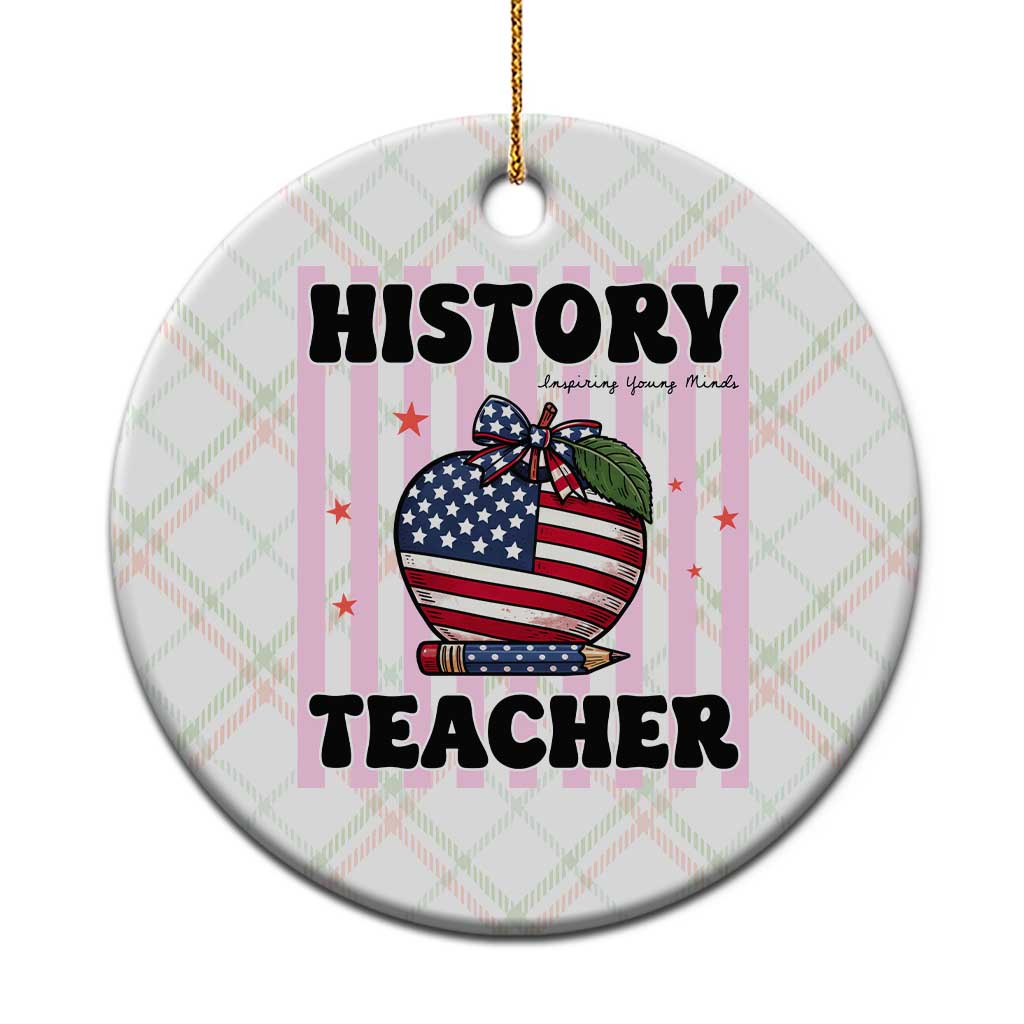 Inspiring Young Minds Teacher Ceramic Ornament 250th Anniversary Educator Gift TS12 1pc Christmas Plaid Print Your Wear