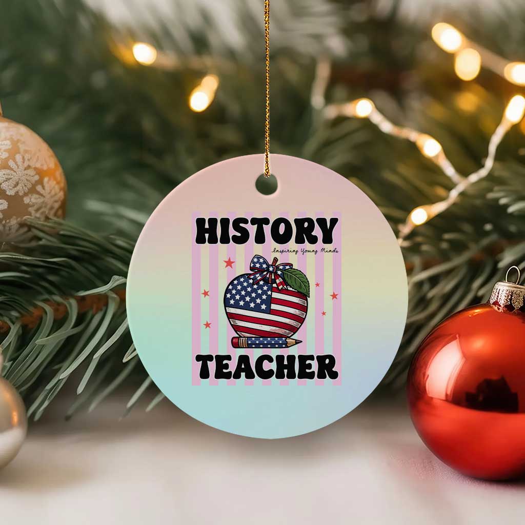 Inspiring Young Minds Teacher Ceramic Ornament 250th Anniversary Educator Gift TS12 1pc Pastel Print Your Wear