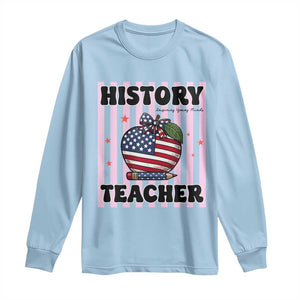 Inspiring Young Minds Teacher Long Sleeve Shirt 250th Anniversary Educator Gift TS12 Light Blue Print Your Wear