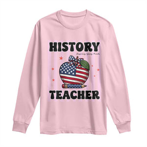 Inspiring Young Minds Teacher Long Sleeve Shirt 250th Anniversary Educator Gift TS12 Light Pink Print Your Wear