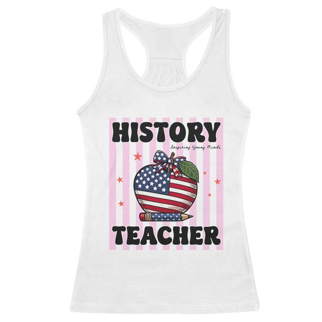 Inspiring Young Minds Teacher Racerback Tank Top 250th Anniversary Educator Gift TS12 White Print Your Wear