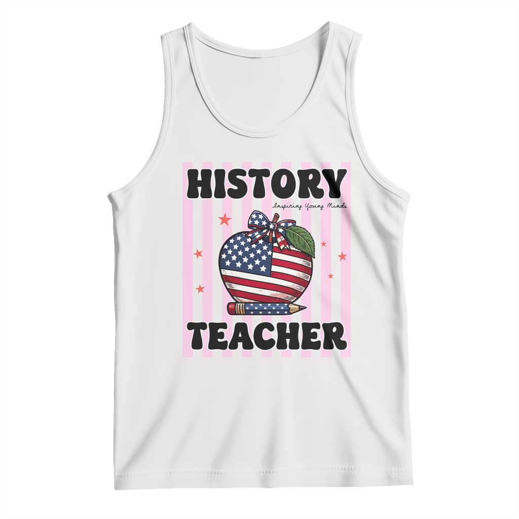 Inspiring Young Minds Teacher Tank Top 250th Anniversary Educator Gift TS12 White Print Your Wear