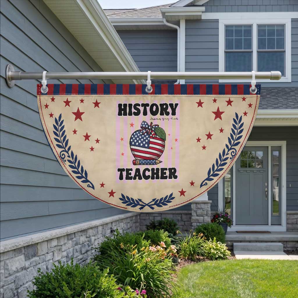 Inspiring Young Minds Teacher Patriotic Fan Flag 250th Anniversary Educator Gift TS12 2pcs pack Laurel Tan Print Your Wear