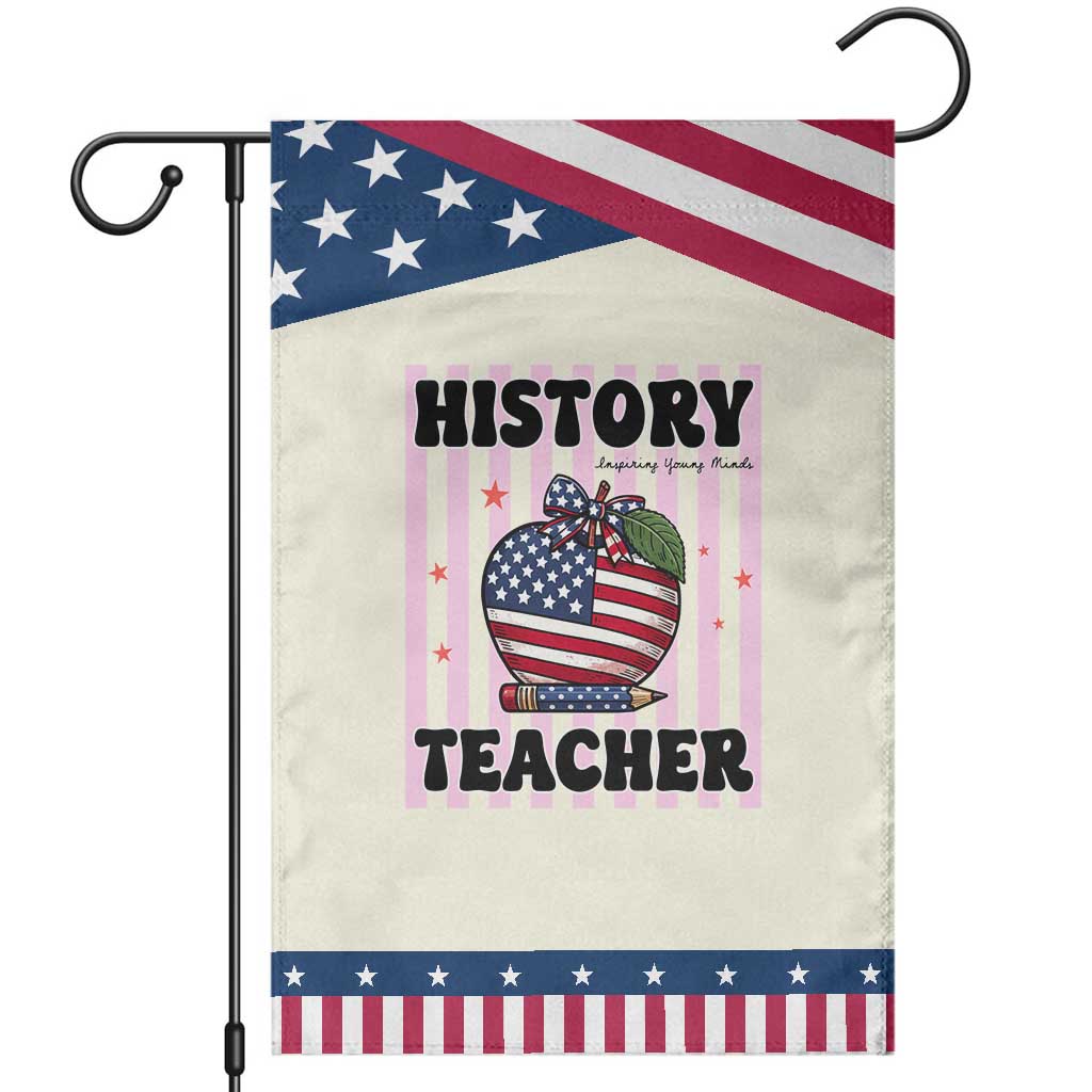 Inspiring Young Minds Teacher Patriotic Garden Flag 250th Anniversary Educator Gift TS12 Modern Beige Blue Print Your Wear