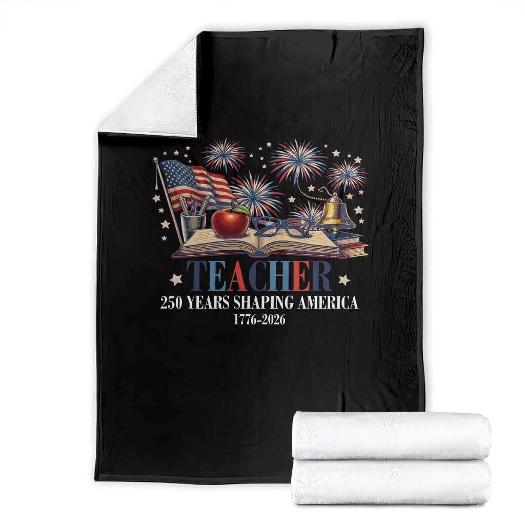 250 Years Shaping America Educator Throw Blanket USA 250th Anniversary TS12 Black Print Your Wear