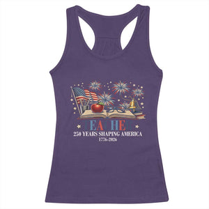 250 Years Shaping America Educator Racerback Tank Top USA 250th Anniversary TS12 Purple Print Your Wear