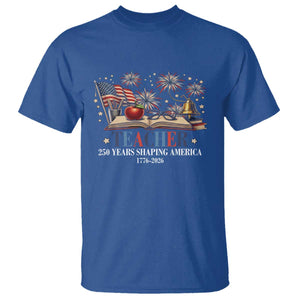 250 Years Shaping America Educator T Shirt USA 250th Anniversary TS12 Royal Blue Print Your Wear