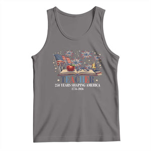 250 Years Shaping America Educator Tank Top USA 250th Anniversary TS12 Deep Heather Print Your Wear