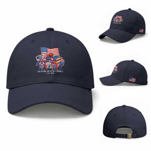 250 Years Shaping America Anniversary Baseball Cap Proud Educator Gift TS12 Baseball Cap Universal Fit Navy Print Your Wear