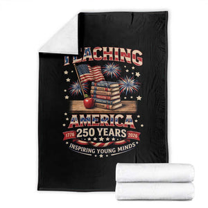 American Teacher Gift Throw Blanket Inspiring Young Minds 250th Anniversary TS12 Black Print Your Wear