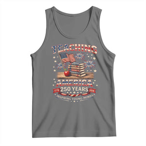 American Teacher Gift Tank Top Inspiring Young Minds 250th Anniversary TS12 Black Heather Print Your Wear