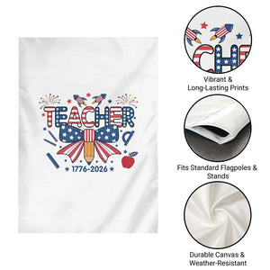 Proud American Teacher 250 Years Garden Flag Patriotic Educator Gift TS12 Print Your Wear