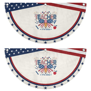 Proud American Teacher 250 Years Patriotic Fan Flag Educator Gift TS12 2pcs pack Classic Beige Print Your Wear