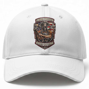 Vintage Proud American Welder Baseball Cap Built By Fire Blue Collar Dad Gift TS12 Print Your Wear
