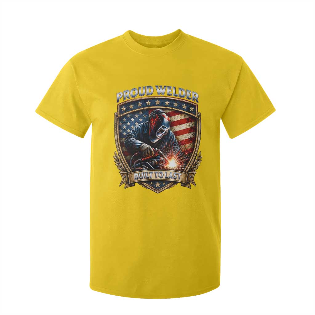 Built To Last Proud Welder T Shirt For Kid Blue Collar American Dad Gift TS12 Daisy Print Your Wear