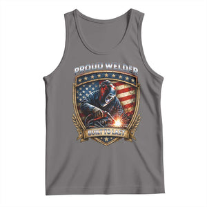 Built To Last Proud Welder Tank Top Blue Collar American Dad Gift TS12 Deep Heather Print Your Wear