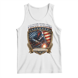 Built To Last Proud Welder Tank Top Blue Collar American Dad Gift TS12 White Print Your Wear